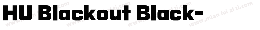 HU Blackout Black字体转换
